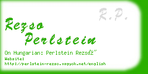 rezso perlstein business card